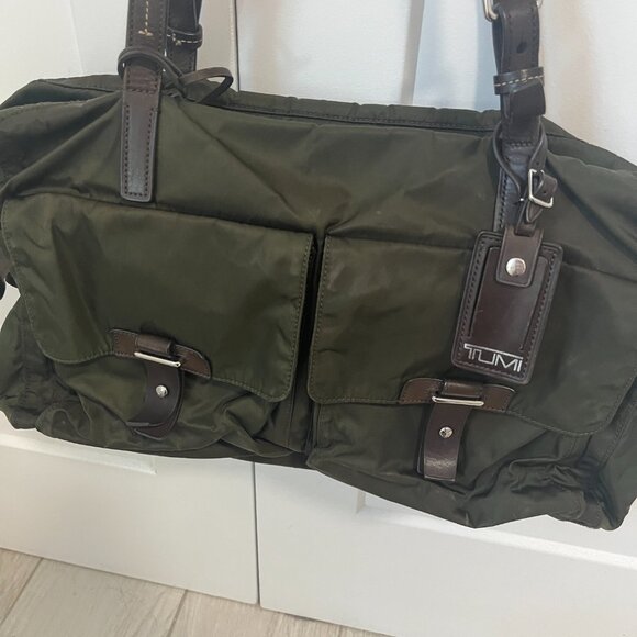 Tumi Green Nylon Tote Bag - Picture 4 of 9